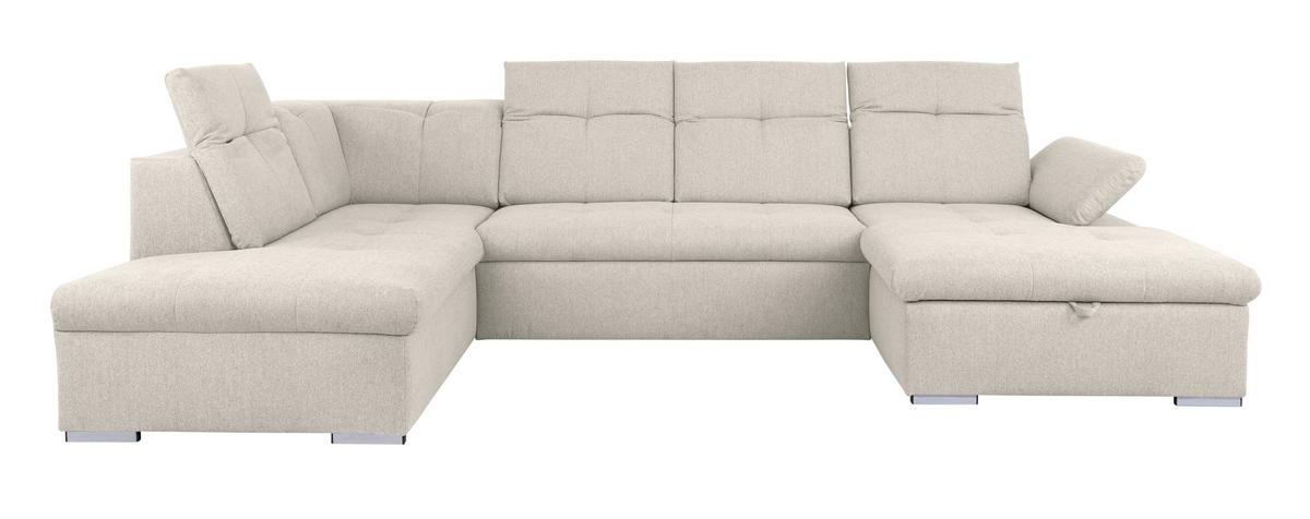 Wohnlandschaft Ramzes Beige U: 215x238x173 cm - Beige/Grau, Design, Textil (215/328/173cm) - MID.YOU