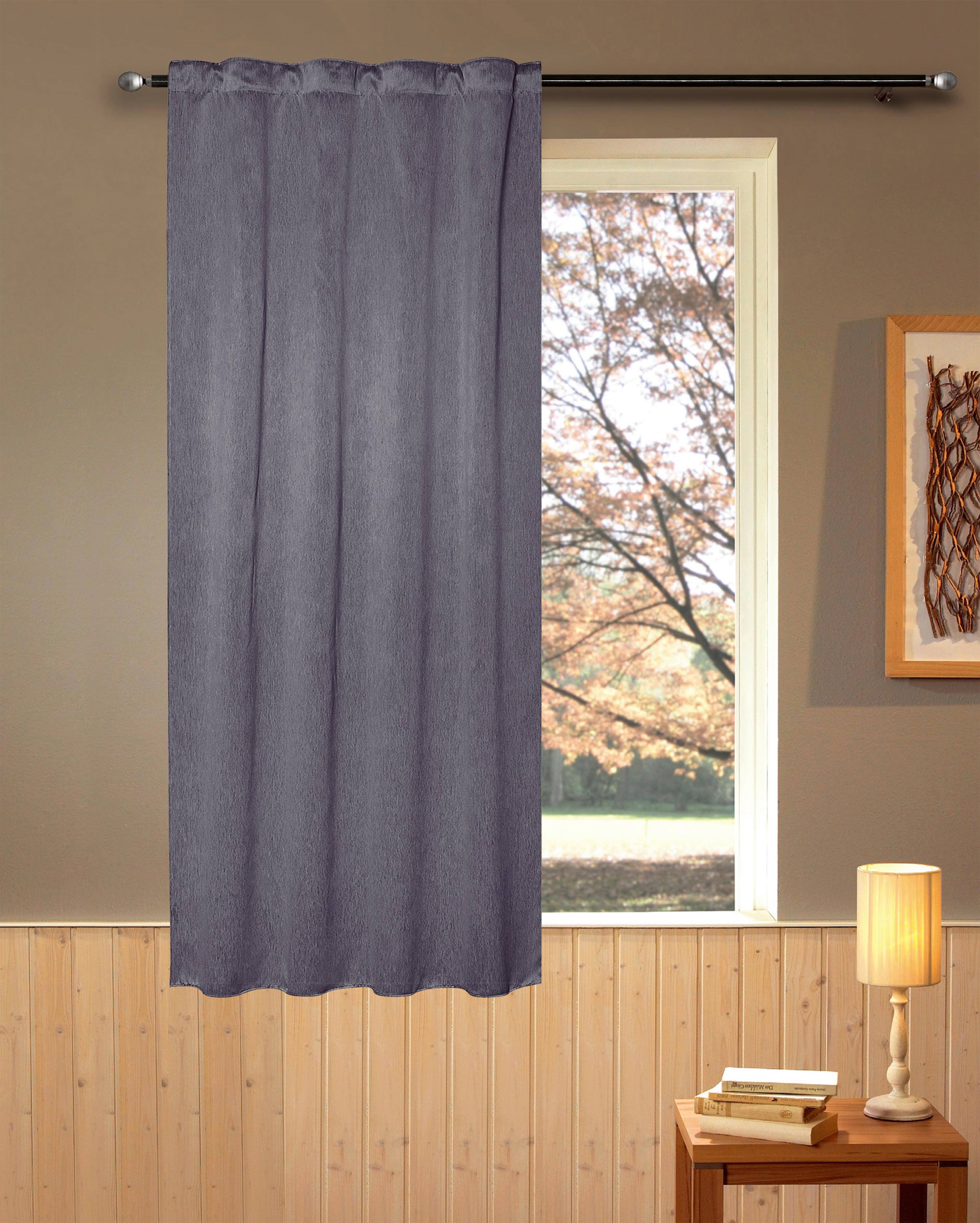 Verdunkelungsvorhang Mara - Anthrazit, ROMANTIK / LANDHAUS, Textil (135/175cm) - James Wood