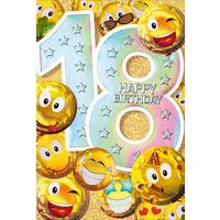 Billett Geburtstag Zahl 18 - Multicolor, Basics, Papier/Kunststoff (12/18/2cm)