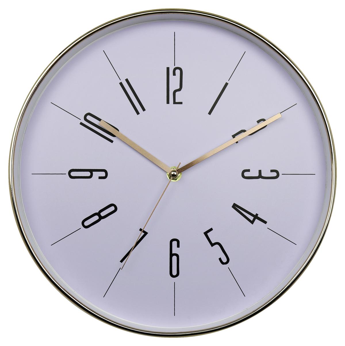 Wanduhr Naomi Versch. Designs, D: 30 Cm - Silberfarben, Basics, Kunststoff (30cm) - Ondega