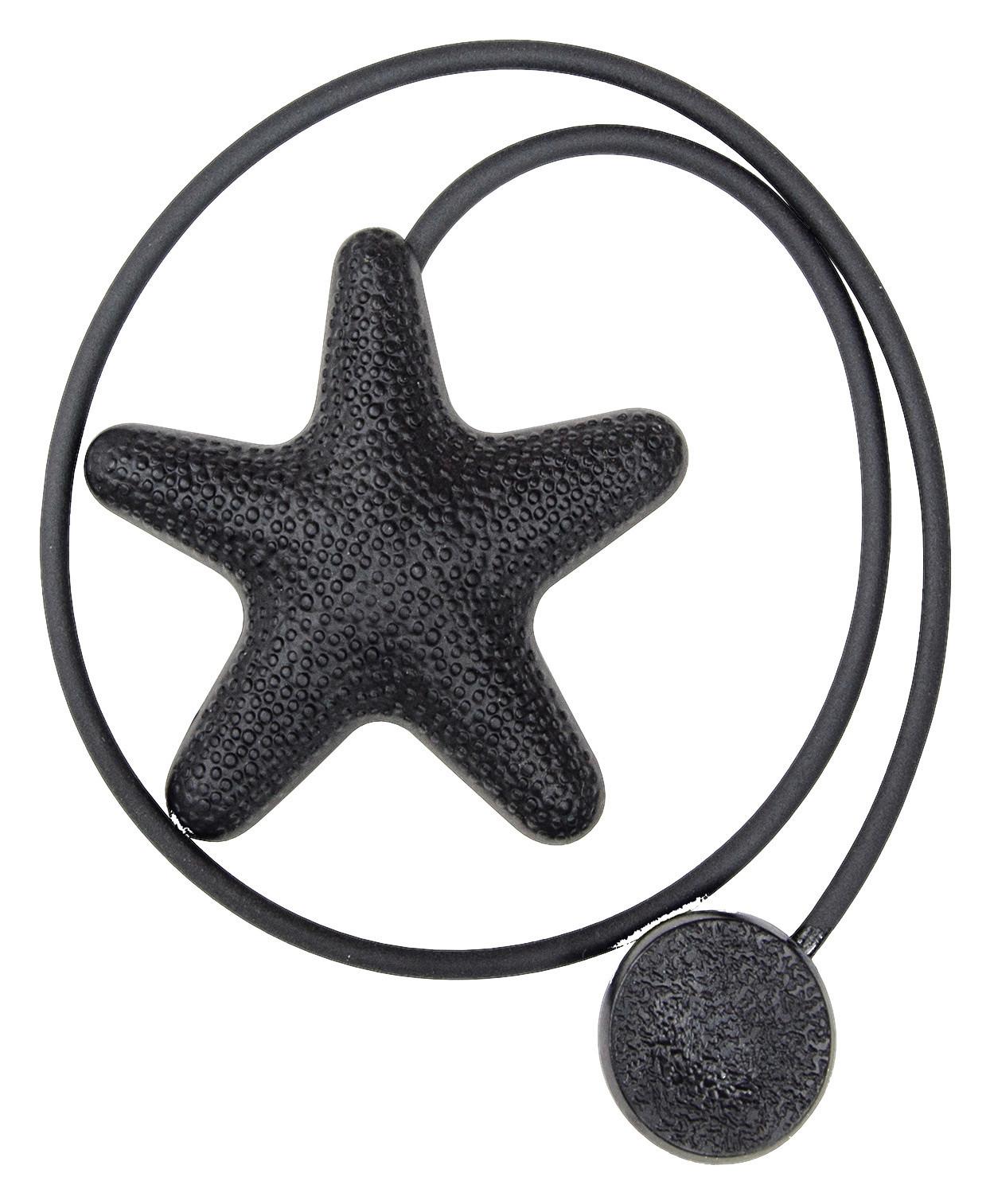 RAFFHALTER USEDOM - Silberfarben/Schwarz, MODERN, Metall (5cm) - Luca Bessoni