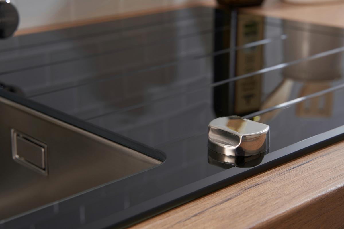 Spüle Respekta Edelstahl Bxt: 86x50 Cm - Schwarz, Trend, Glas/Metall (86/21/50cm) - Respekta