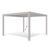 Pergola Deluxe Plus 400x400 Cm Weiß Aluminium - Weiß, Basics, Metall (400/255/400cm) - WEIDE