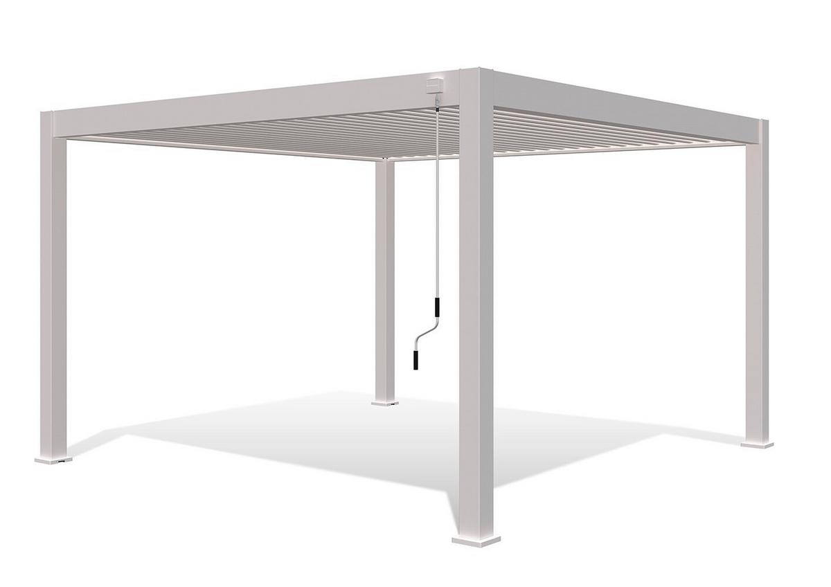 Pergola Deluxe Plus 400x400 Cm Weiß Aluminium - Weiß, Basics, Metall (400/255/400cm) - WEIDE