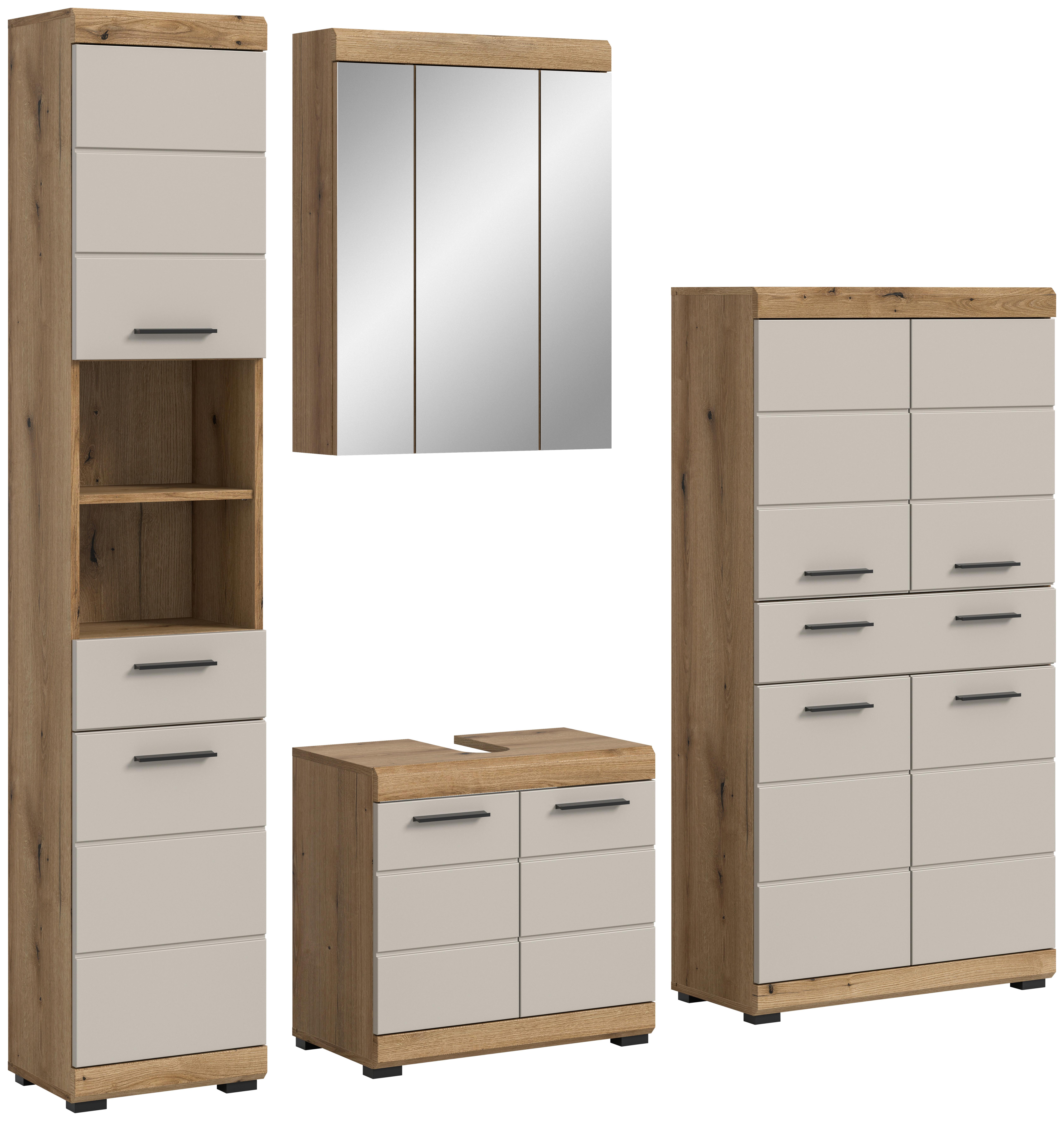 Badezimmer Scout Kaschmir/Naturfarben B: 171 cm - Kaschmir/Schwarz, MODERN, Holzwerkstoff (171cm) - MID.YOU
