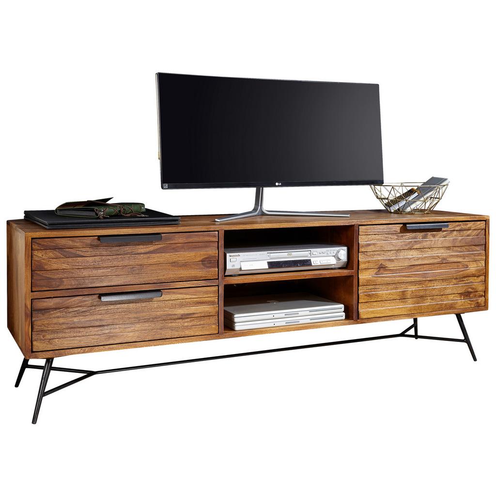 Sideboard Sheesham Sheeshamfarben/Schwarz B:160cm