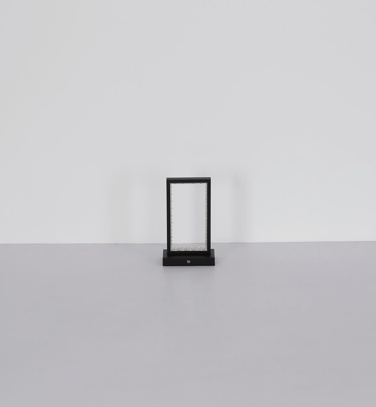 Akku-Tischleuchte 24008s - Klar/Schwarz, Design, Kunststoff/Metall (14/7,5/23cm) - Globo