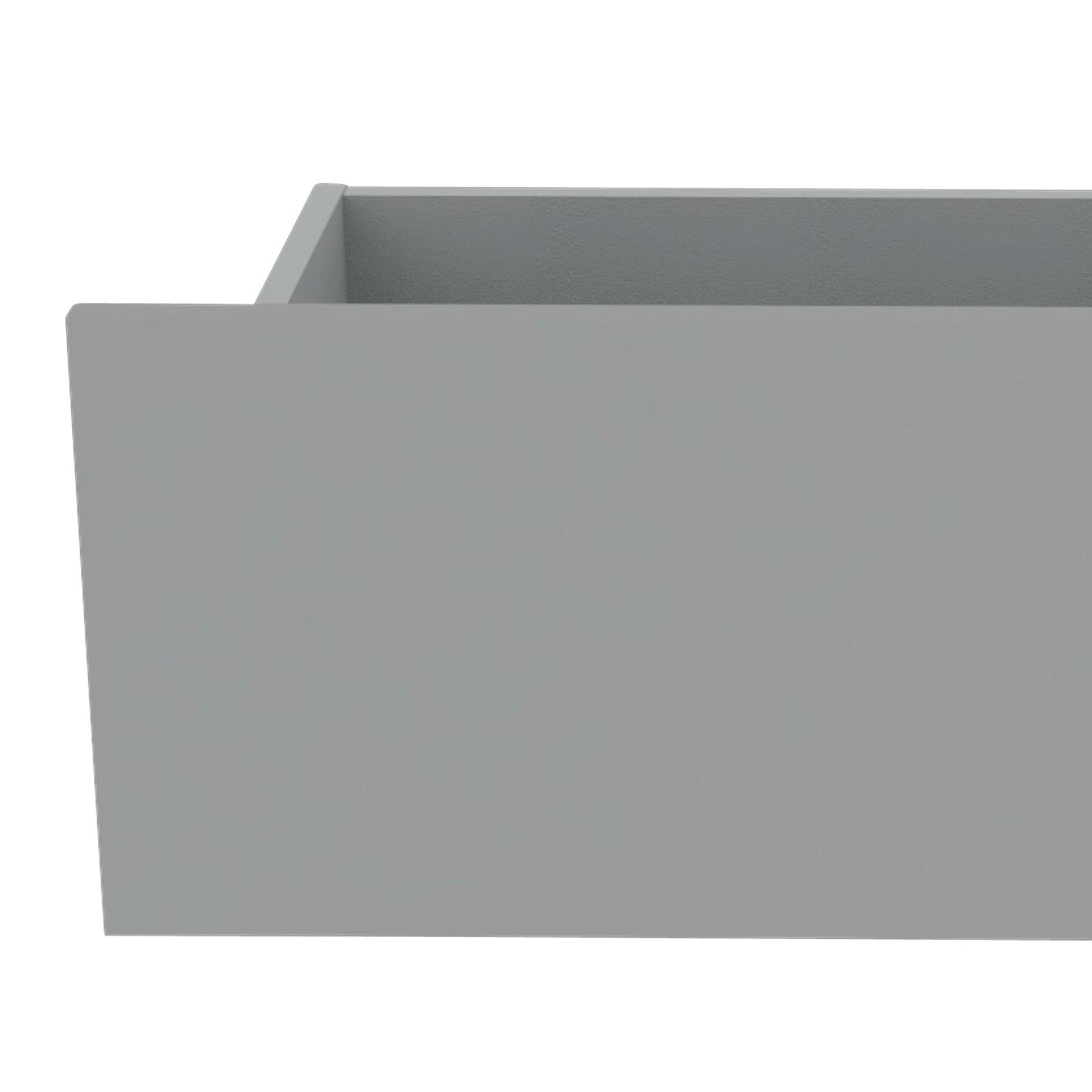 Schubkasteneinsatz, Unit B: 90,9 Cm, Seidengrau - Hellgrau, MODERN, Holzwerkstoff (90,9/21,9/36,6cm) - Ondega