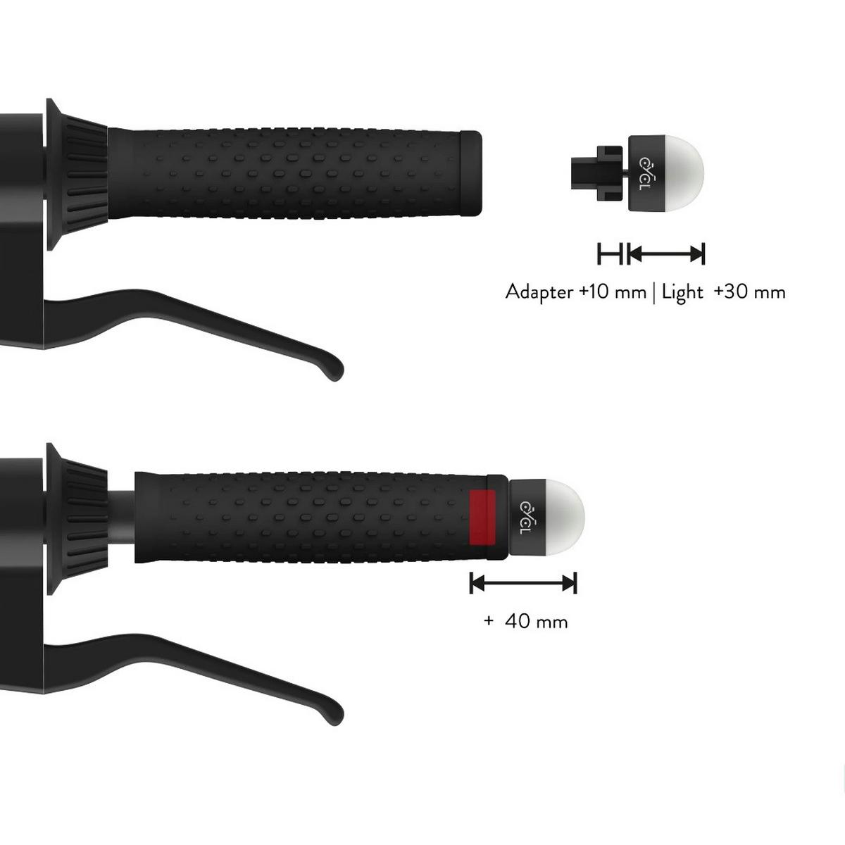 Blinker Nachrüstset, E-Scooter 2 Stück mit Batterie - Schwarz, Basics, Kunststoff (4cm)