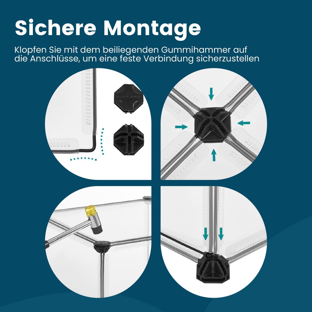 Heimtiergehege Weiß B: 143 Cm - Weiß, Basics, Kunststoff (143/73/46cm)