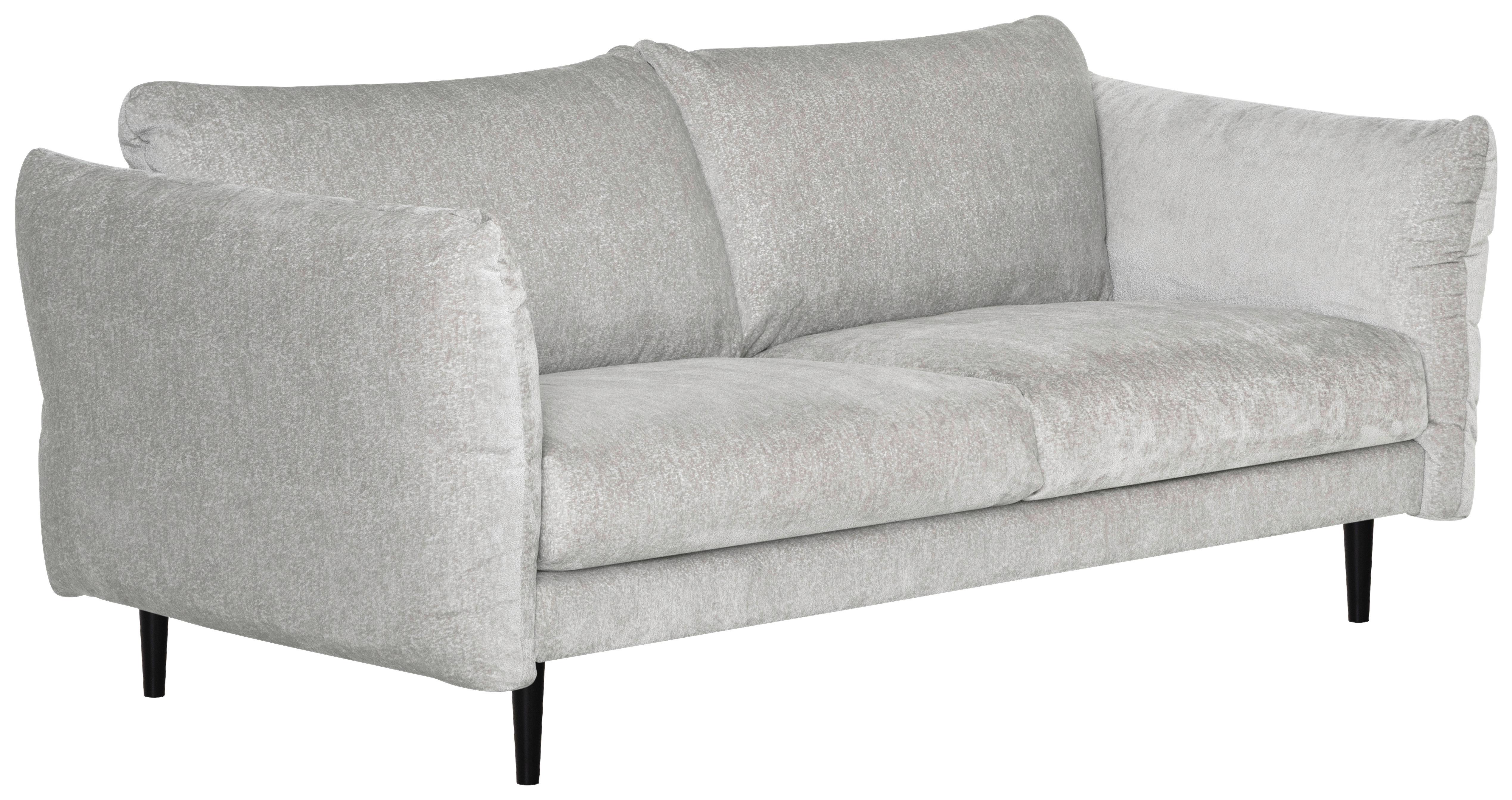 3-Sitzer-Sofa Hellgrau Ortona Flexibelle B: 223 cm - Hellgrau/Schwarz, KONVENTIONELL, Textil (223/82/99cm) - MID.YOU