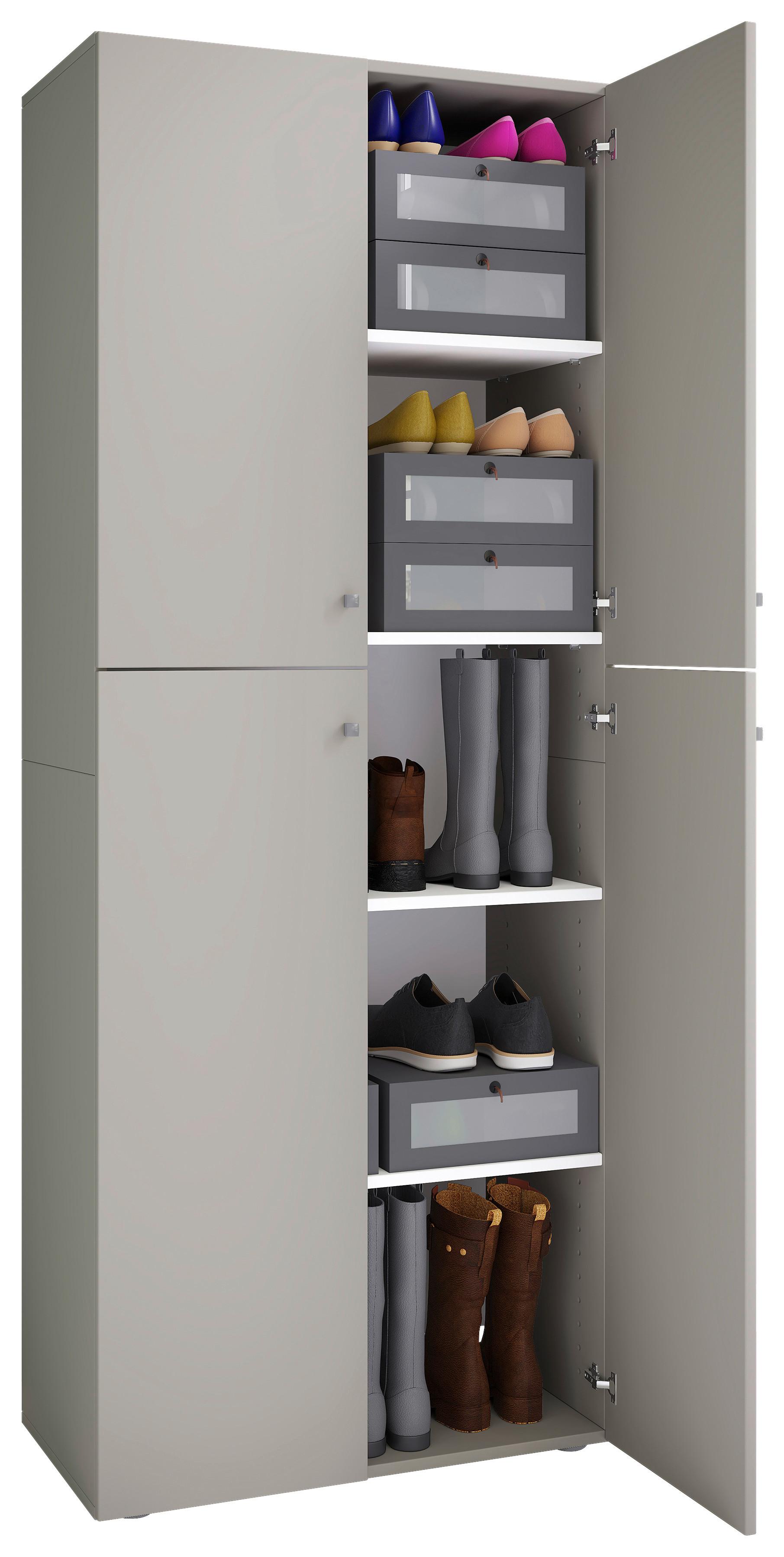 Aktenschrank Lona Grau B: 70 cm - Grau, KONVENTIONELL, Holzwerkstoff (70/182/37cm) - MID.YOU