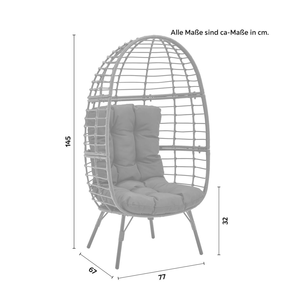 Relaxační křeslo NARA černá - černá, Moderní, kov/textil (77/145/67cm) - Bessagi Garden