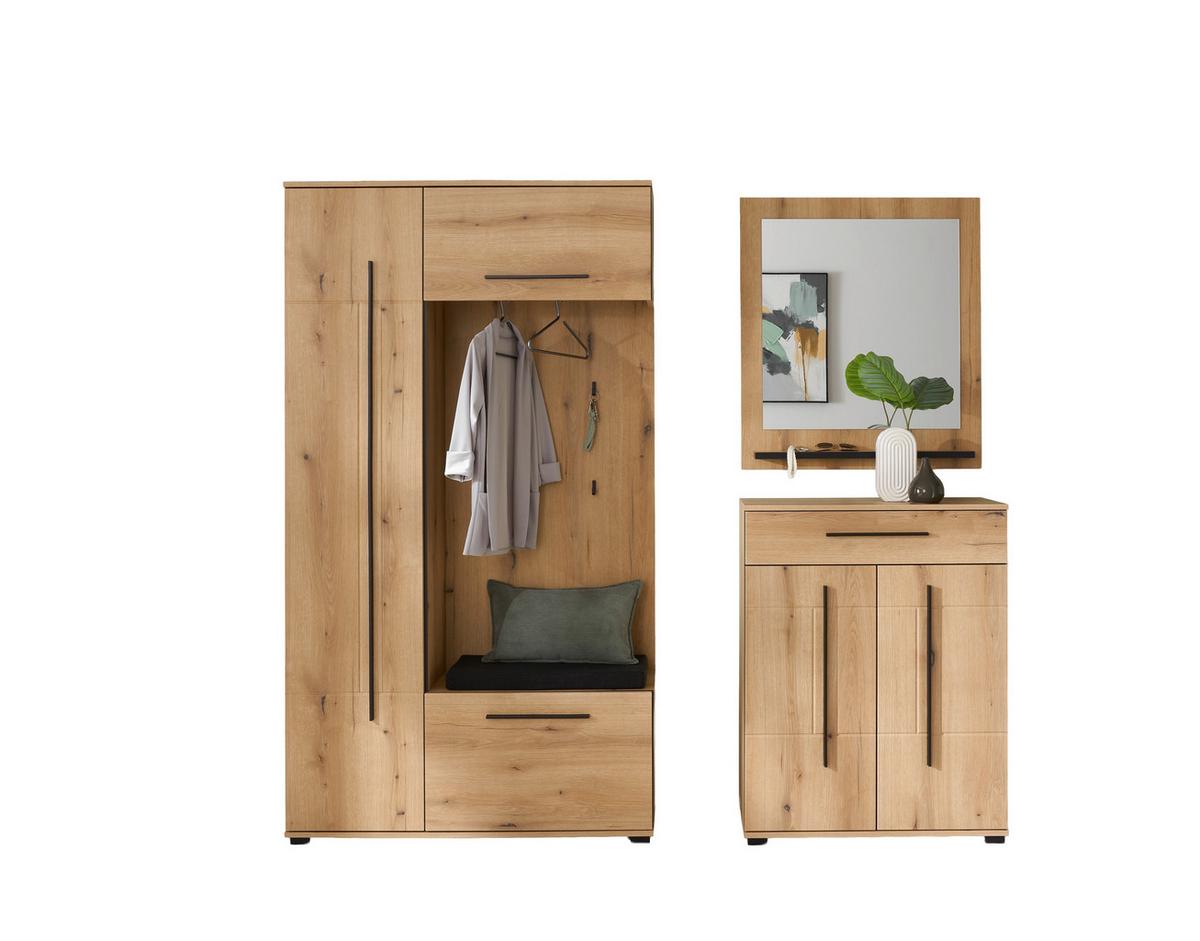 GARDEROBE Cantara Eichefarben B: 201cm - Eichefarben, MODERN, Holzwerkstoff (201/201/39cm) - MID.YOU