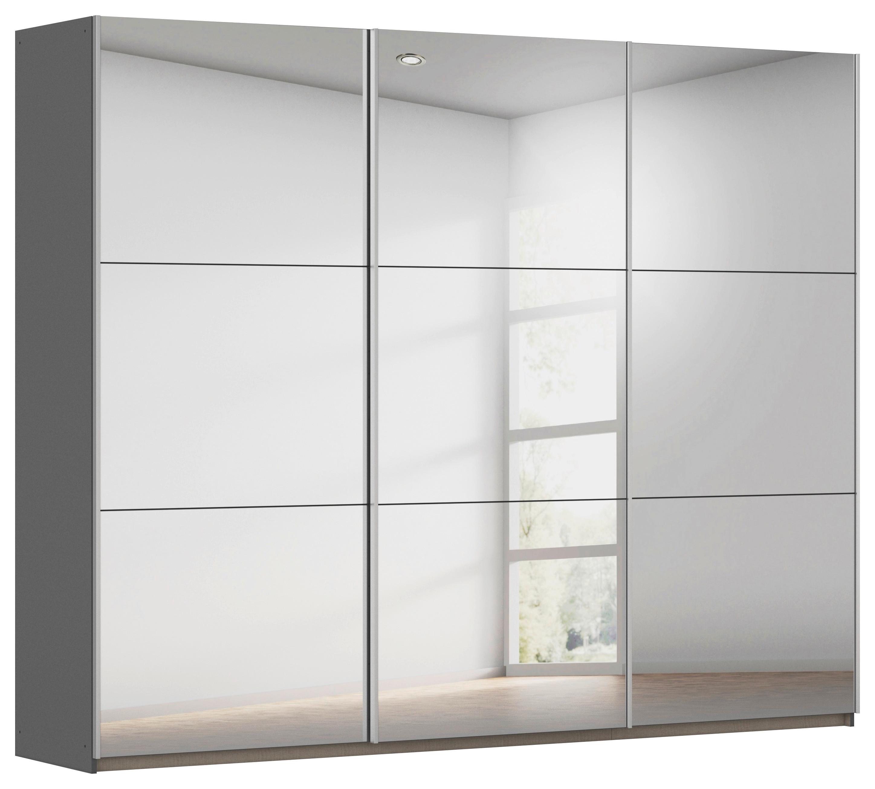 SCHWEBETÜRENSCHRANK Berny, Grau B: 261 cm - Grau, Trend, Holzwerkstoff (261/210/59cm)