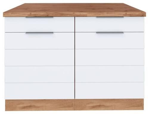 Küchenunterschrank mit 2 Drehtüren und 2 Schubladen
