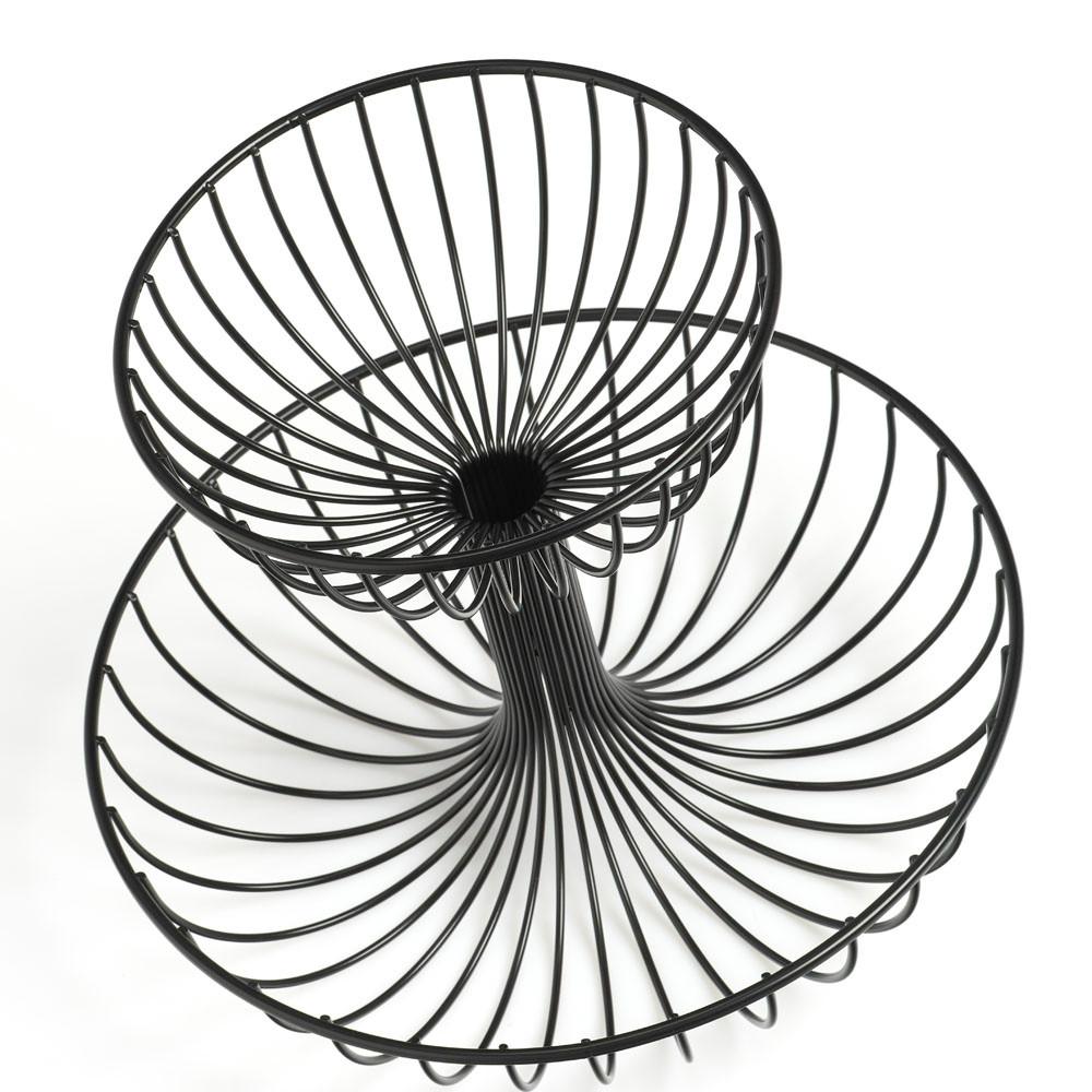 Etagere Schwarz B: 32 Cm - Schwarz, Basics, Metall (32/32/26cm) - Zeller Present