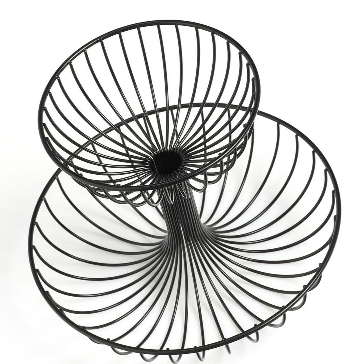 Etagere Schwarz B: 32 Cm - Schwarz, Basics, Metall (32/32/26cm) - Zeller Present