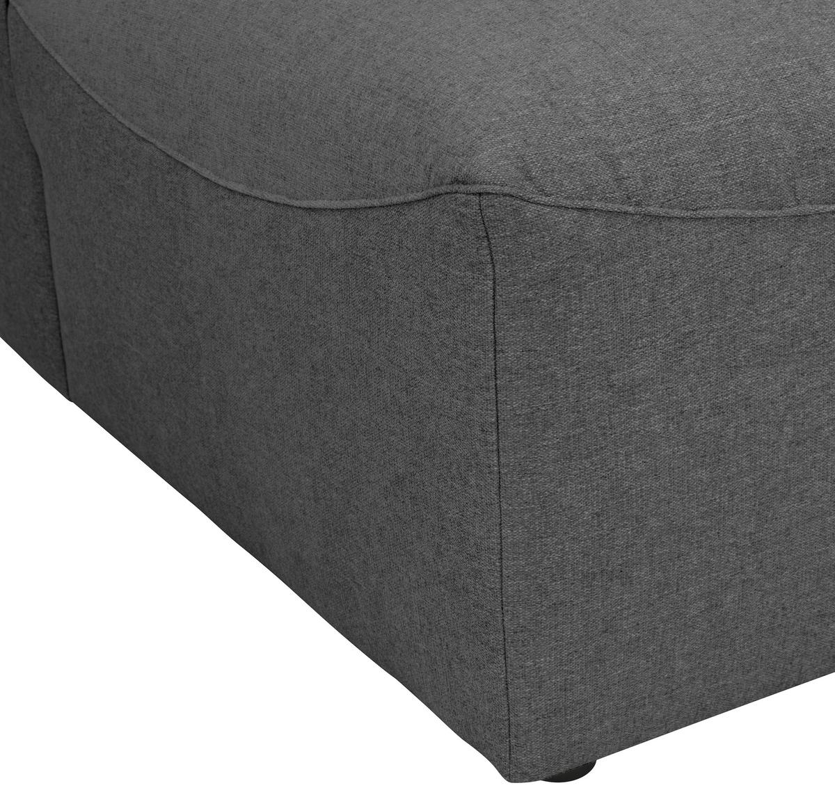 Polsterhocker Lena Anthrazit Flachgewebe H: 45 cm - Anthrazit, Design, Textil (75/45/75cm) - Max Winzer