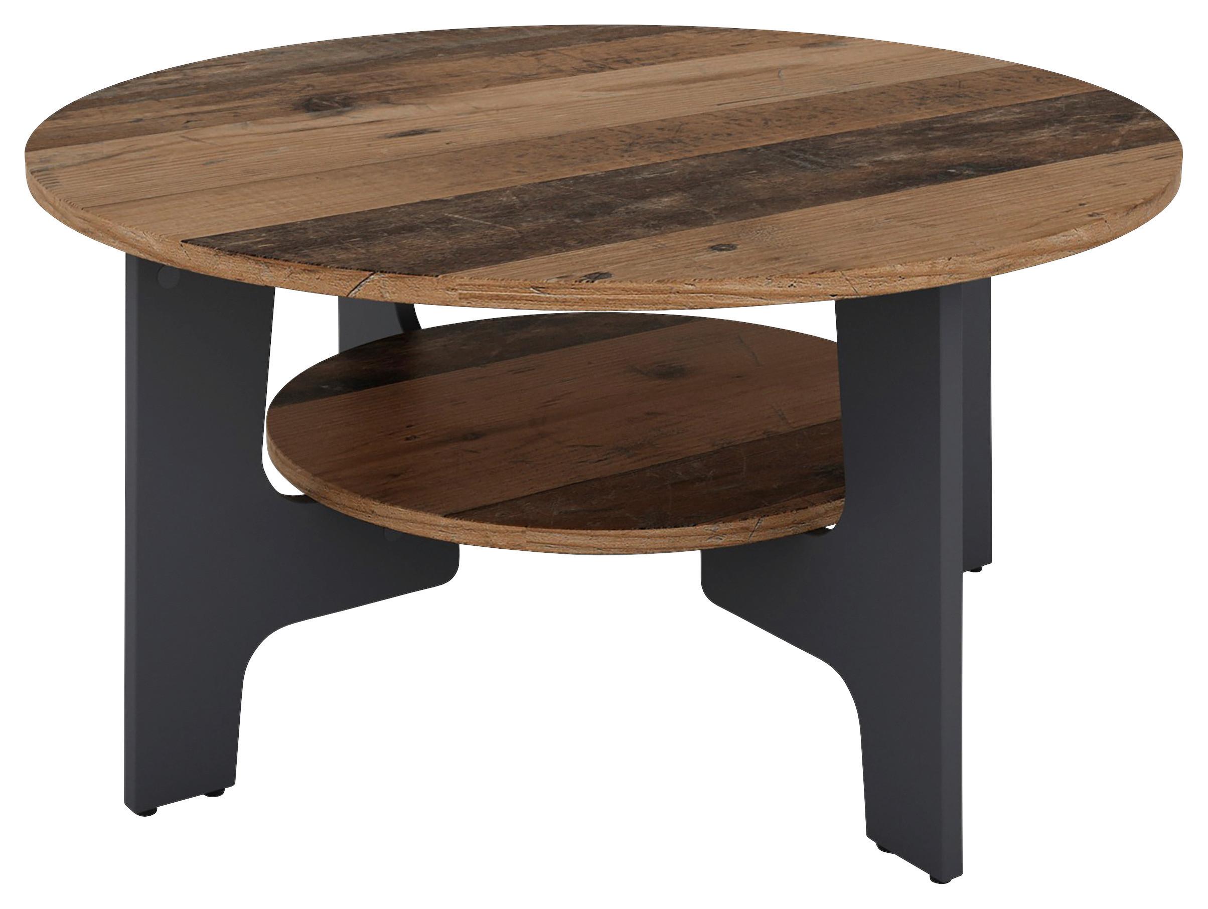 Couchtisch Jonny Alteiche/anthrazit B: 80 Cm - Alteiche/Anthrazit, LIFESTYLE, Holzwerkstoff (80/42,5/80cm) - MID.YOU