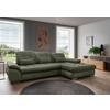 Ecksofa Rigatti, Grün S: 314x184 cm - Chromfarben/Grün, MODERN, Textil (314/184cm) - Livetastic