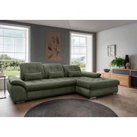 Ecksofa Rigatti, Grün S: 314x184 cm - Chromfarben/Grün, MODERN, Textil (314/184cm) - Livetastic