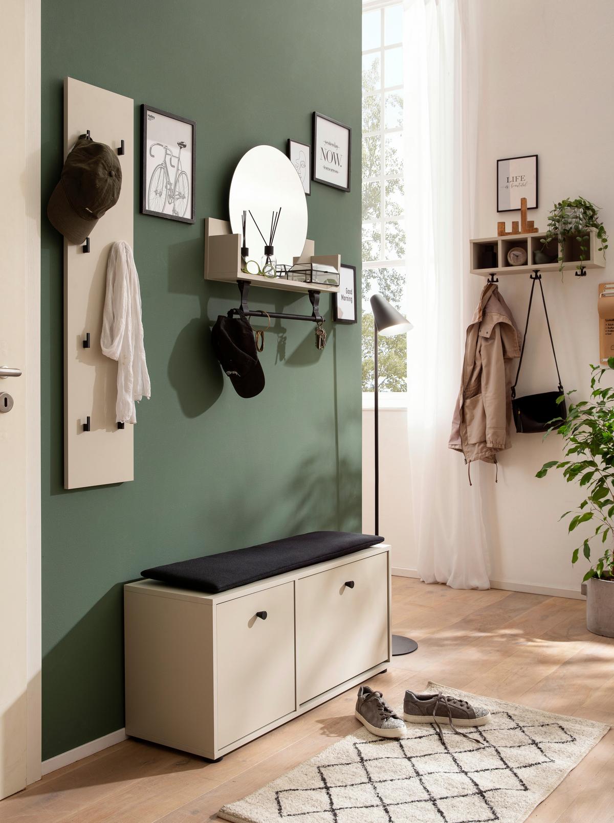 Wandregal Lovund, Beige B: 59,8 Cm - Beige, Design, Holzwerkstoff (59,8/59/13,5cm) - MID.YOU