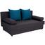 Schlafsofa Neo B: 190cm - Türkis/Dunkelgrau, Basics, Textil (190/75/82cm)