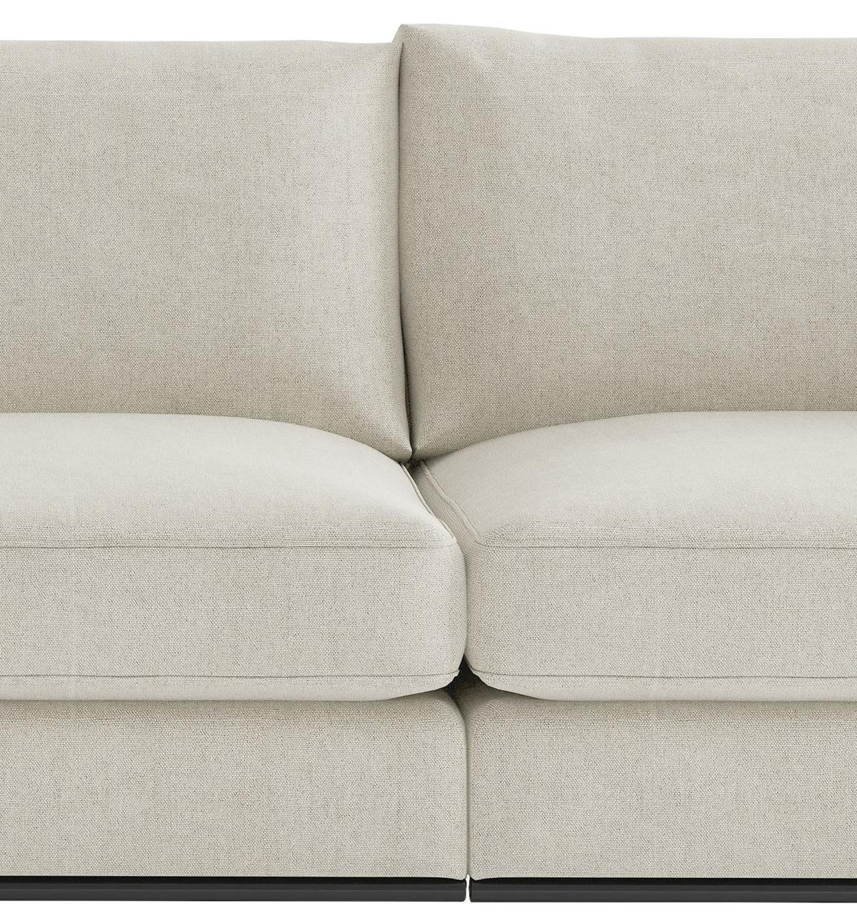 Sitzgarnitur Alberta Beige B: 139 cm - Beige/Schwarz, Design, Holz/Textil (278/85/103cm) - Livetastic