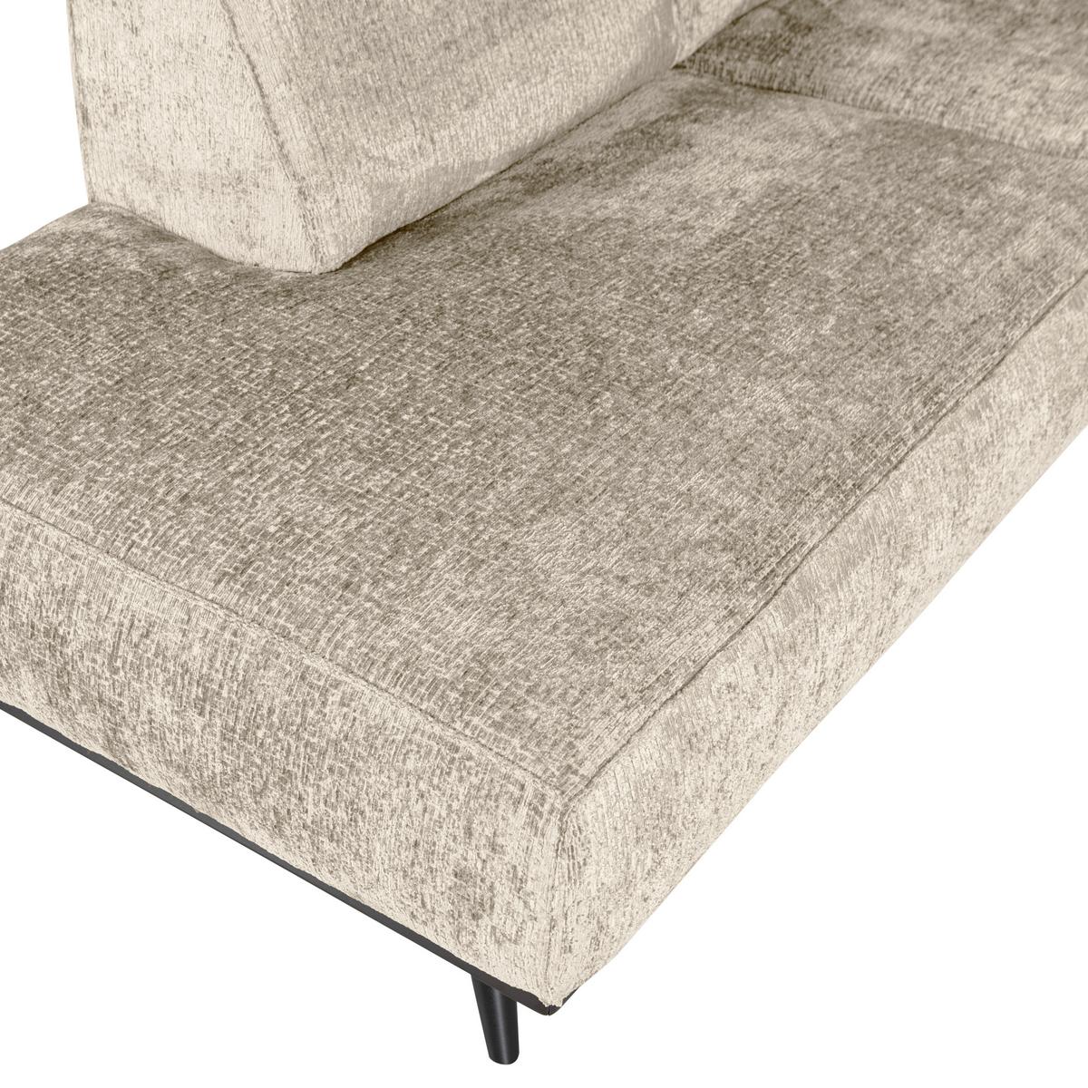 Ecksofa Statement Naturfarben S: 210x274cm - Schwarz/Naturfarben, Design, Textil (210/274cm) - Livetastic