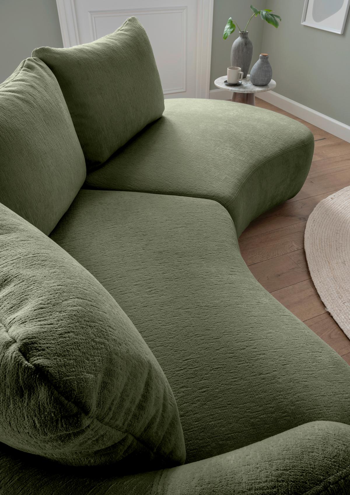 Ecksofa Doppo, Grün S: 139x250 cm - Schwarz/Grün, MODERN, Textil (139/250cm) - Livetastic