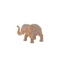 Dekoelefant Luna - Braun/Weiß, LIFESTYLE, Kunststoff (25/10,5/20cm) - Luca Bessoni