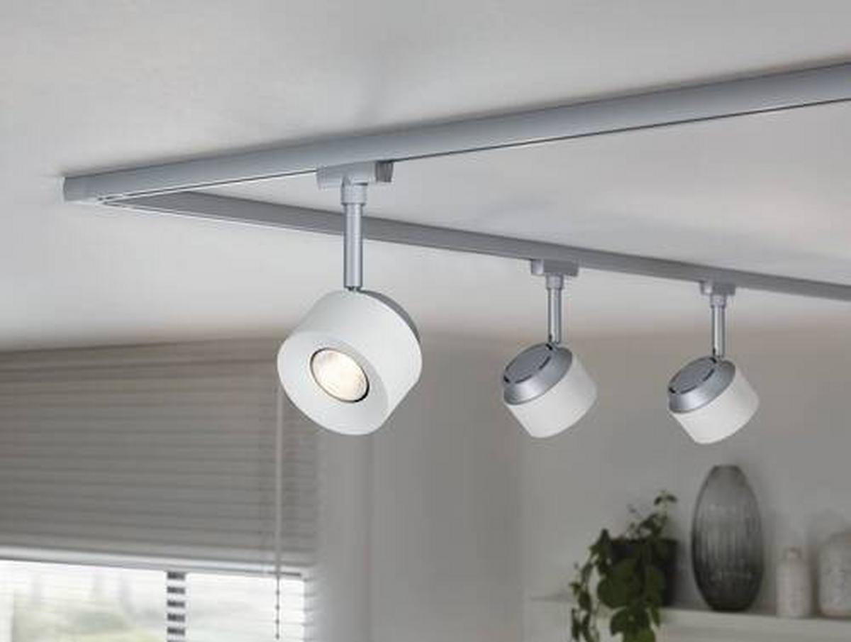 Schienensystem Urail Strahler 95373 In Weiß/chromfarben - Chromfarben/Weiß, Basics, Kunststoff/Metall (8,6/19,7cm) - Paulmann