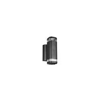 AUßENWANDLEUCHTE Outdoor, 2flg., Schwarz, - Schwarz, Design, Metall (7/13,5/21cm)