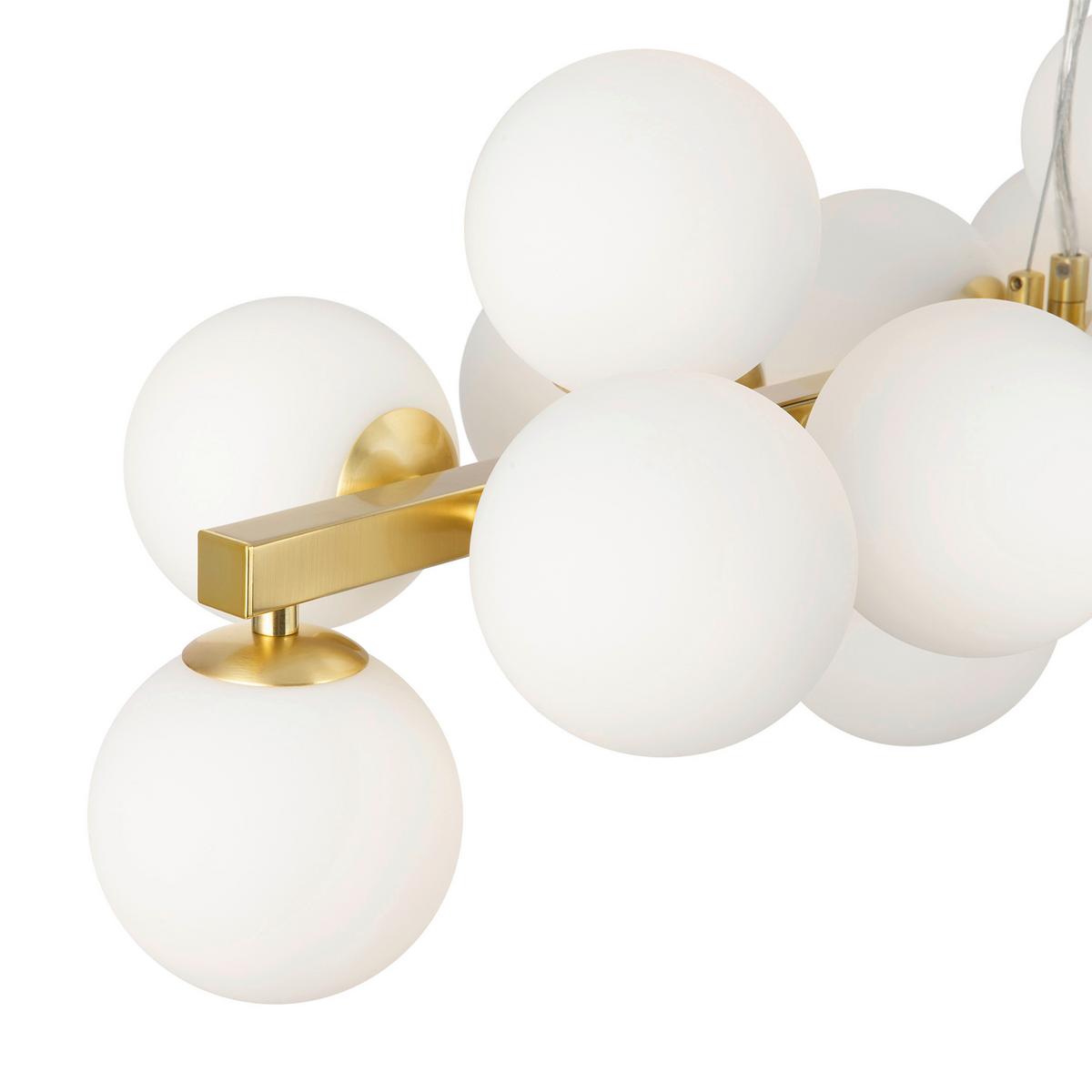 Pendelleuchte Dallas - Messingfarben, Trend, Glas/Metall (23,8/22,8/123,5cm) - MAYTONI