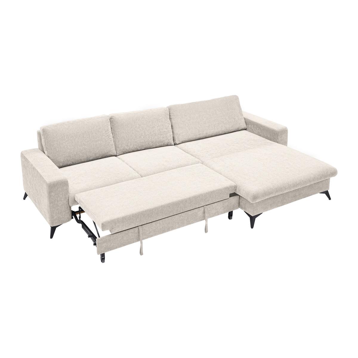 Rohová sedačka SUNNY, oboustranná, ecru - ecru, Moderní, textil (290/87/178cm) - Mömax