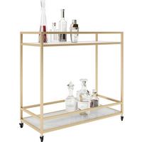 Servierwagen Glas/Metall Ginger Goldfarben - Goldfarben, Design, Glas/Metall (90/40/87cm) - Playboy