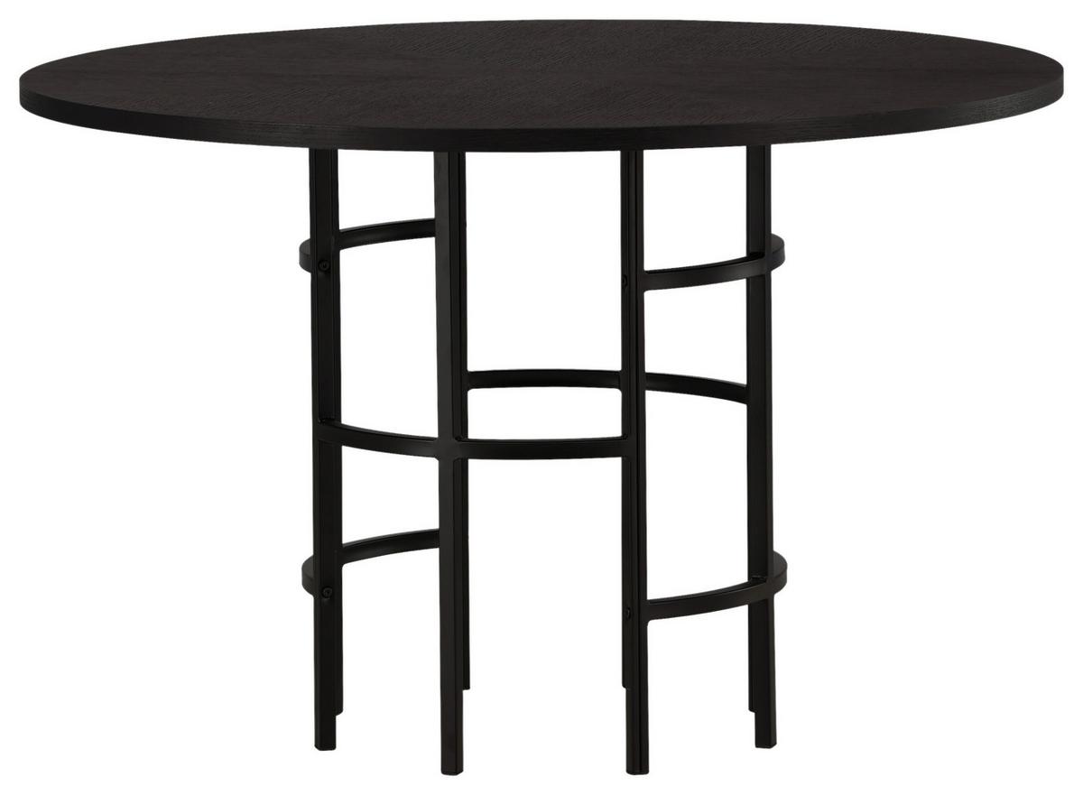 Esstisch Copenhagen - Schwarz, Design, Holzwerkstoff/Metall (115/115/74cm) - Livetastic