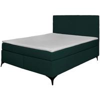 Boxbett Mit Topper 160x200 Evan Zetta - Dunkelgrün/Schwarz, Basics, Holz/Textil (160/200cm) - P & B