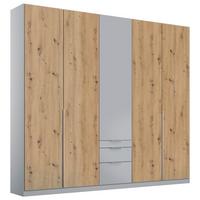 SKRIŇA S OTOČNÝMI DVERAMI ALABAMA - svetlosivá/dub artisan, Modern, kompozitné drevo (226/229/54cm)