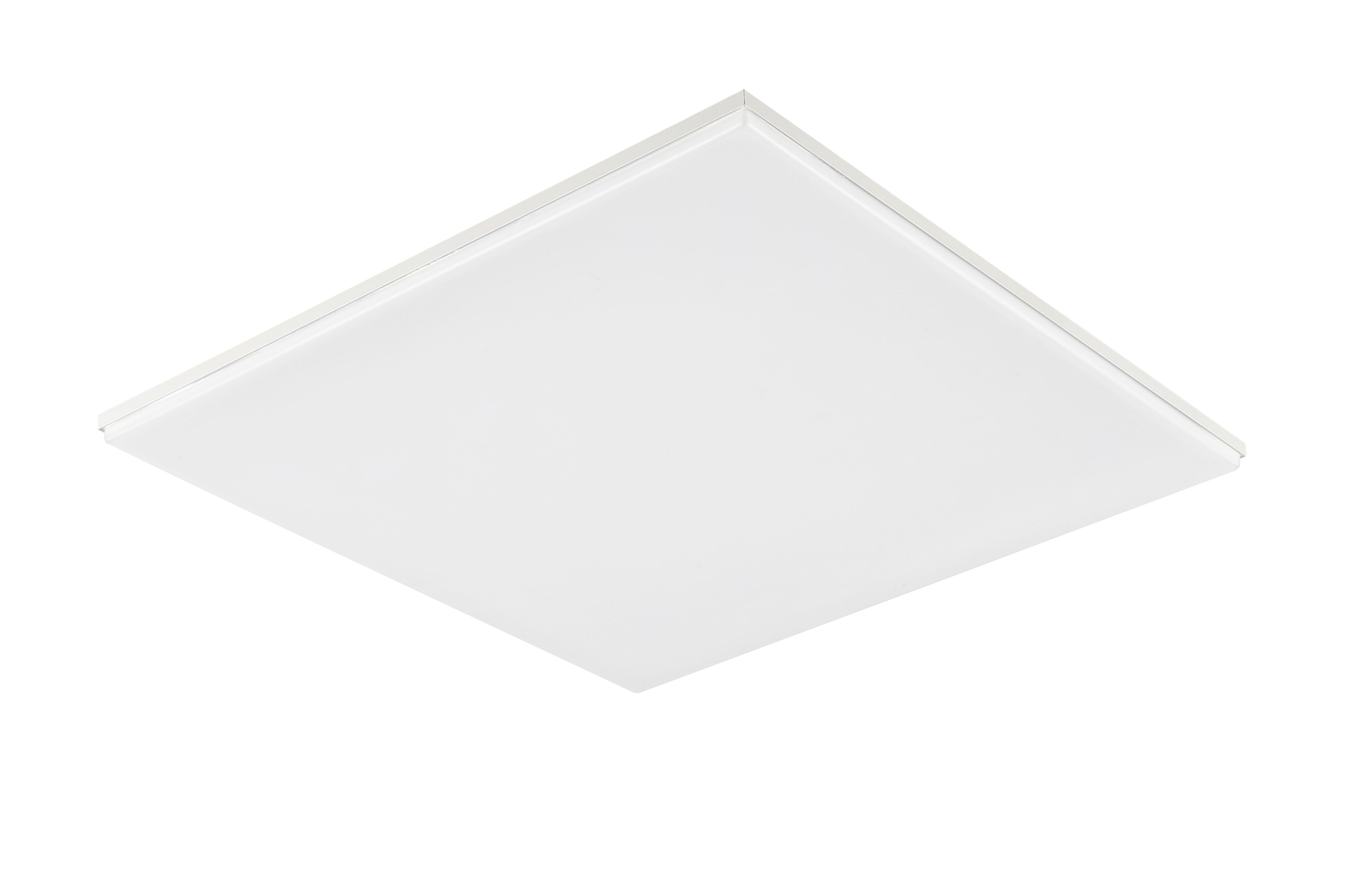 LED-Deckenleuchte Elia L: 30,5 cm, Quadratisch - Weiß, MODERN, Kunststoff/Metall (30,5/30,5/7,5cm) - Luca Bessoni