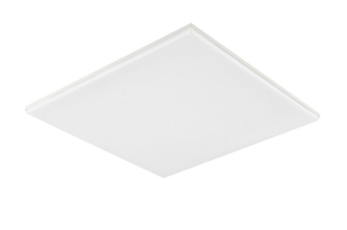 LED-Deckenleuchte Elia L: 30,5 cm, Quadratisch - Weiß, MODERN, Kunststoff/Metall (30,5/30,5/7,5cm) - Luca Bessoni