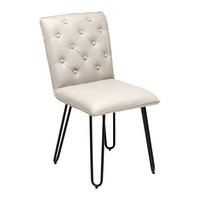 Židle Ivie - šedohnědá koženka - černá/šedohnědá, Moderní, kov/dřevo (43/86/62cm) - Bessagi Home