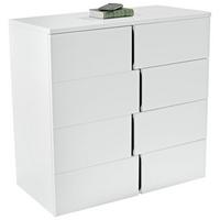 KOMODA SPLIT - čierna/biela, Modern, kompozitné drevo/plast (100/90/42cm)