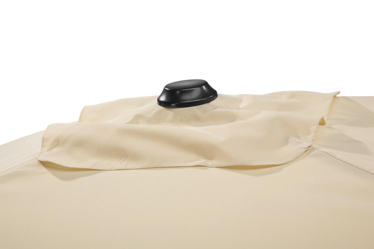 Sonnenschirm Cordoba BxHxT: 150x231x230 cm Naturfarben - Eichefarben/Naturfarben, Basics, Textil/Metall (150/231/230cm) - Schneider