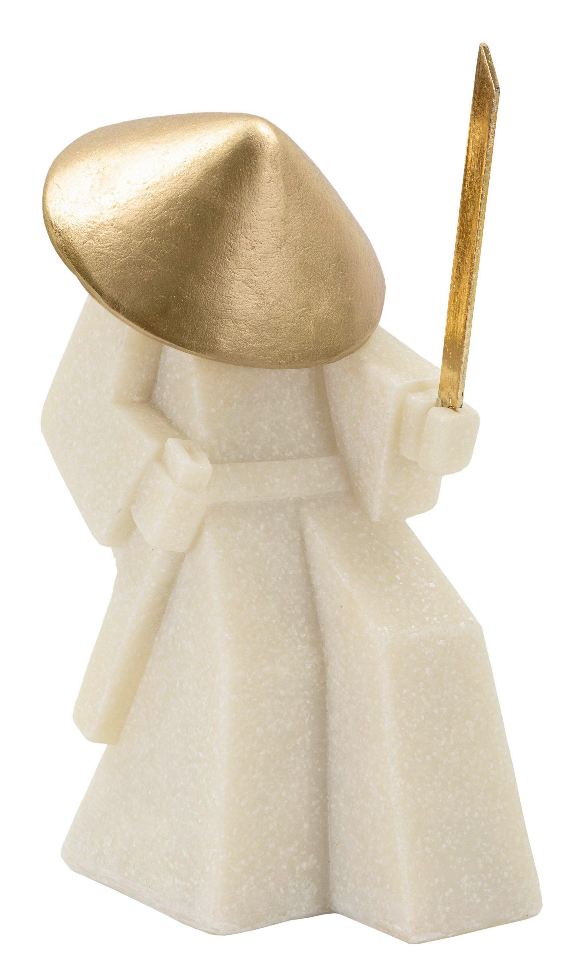 Skulptur Kunststoff/metall, Weiß/gold - Basics, Kunststoff/Metall (14/24.5/9cm)