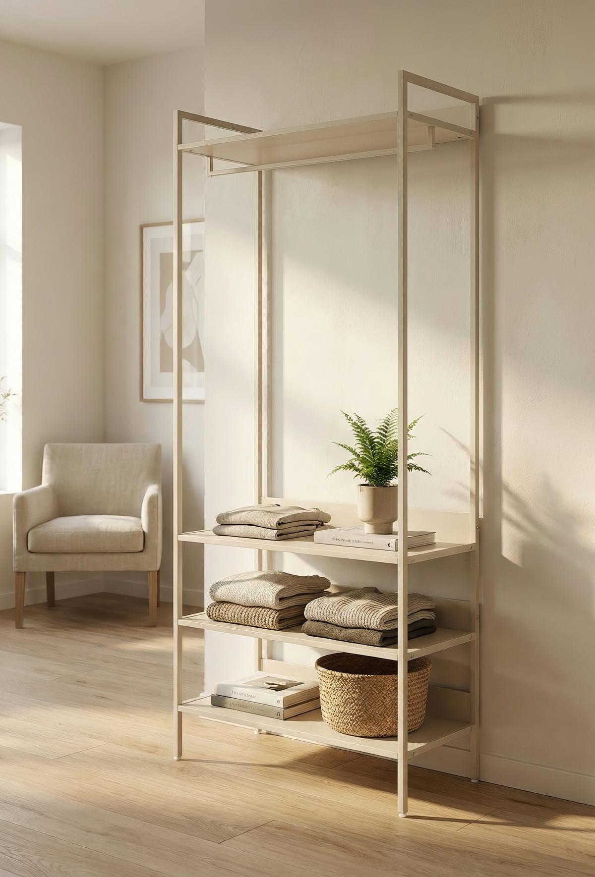 Garderobe Dhaka Kaschmir B: 84 cm - Kaschmir, MODERN, Holzwerkstoff/Metall (84/190/40cm)
