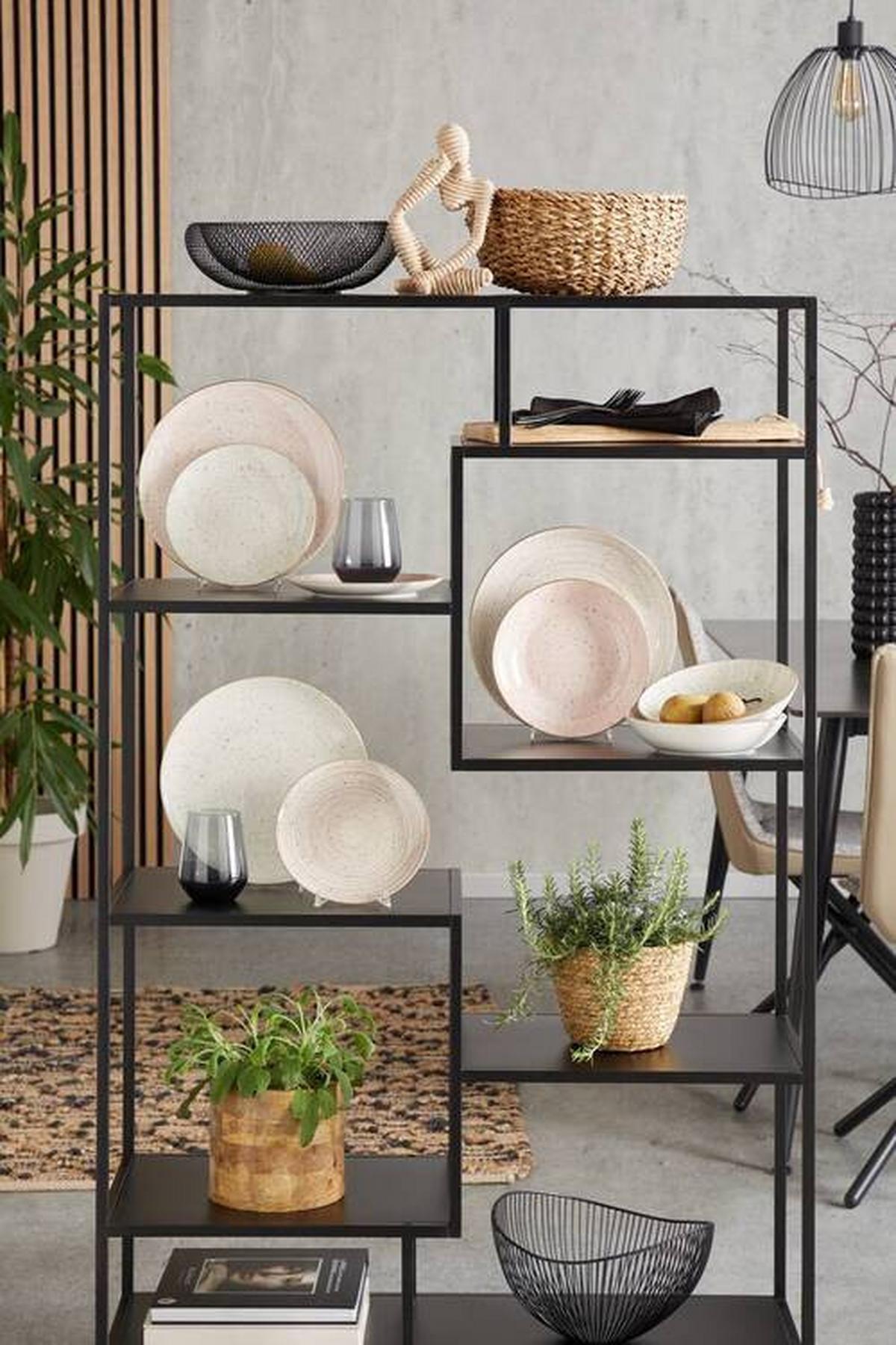 Trinkglas Kavolin, Ca 425 ml - Schwarz/Grau, Trend, Glas (6,8/11cm) - James Wood