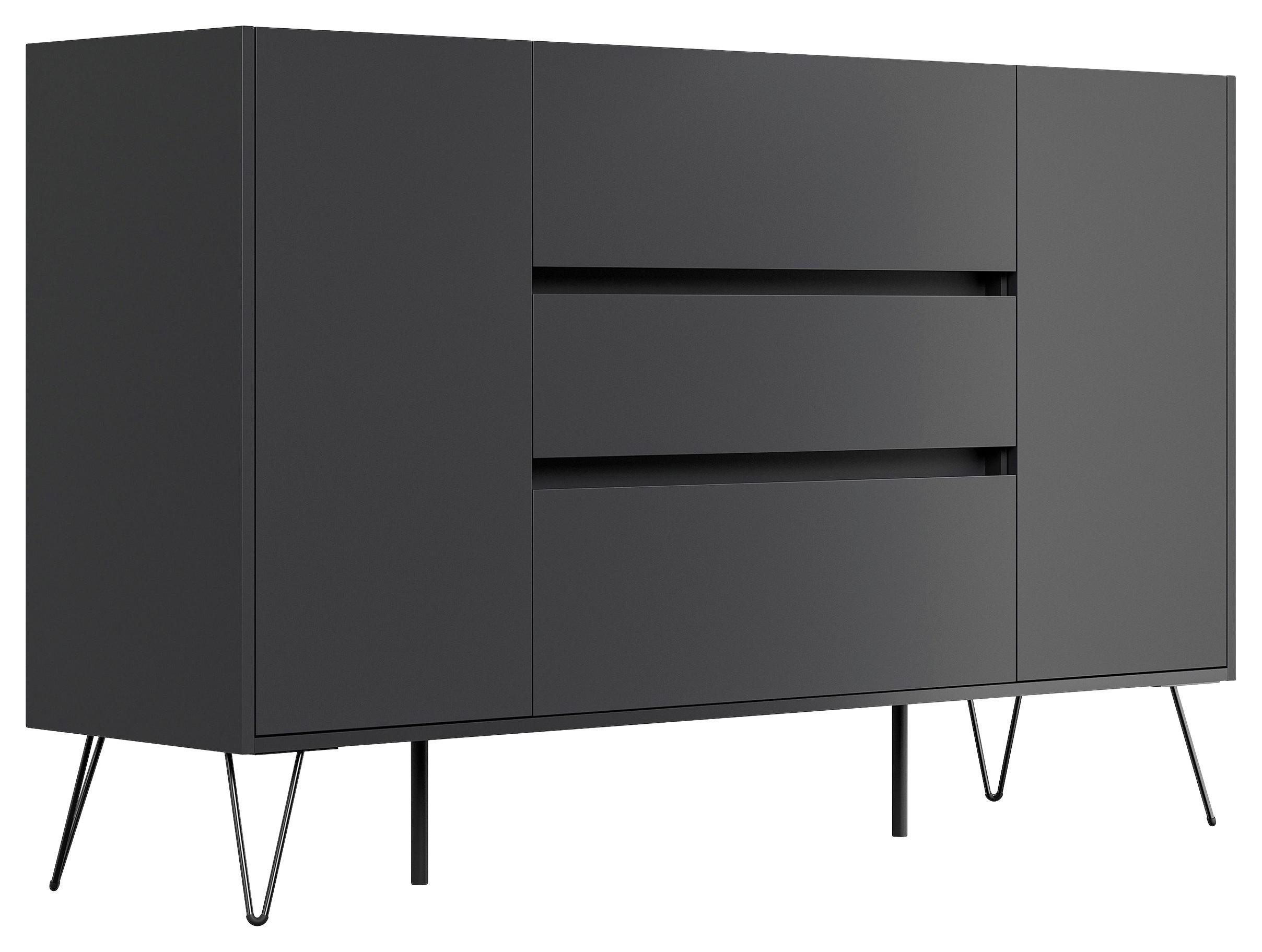 Sideboard Posseik Industrial Eichefarben/Graphitfarben B:155 cm