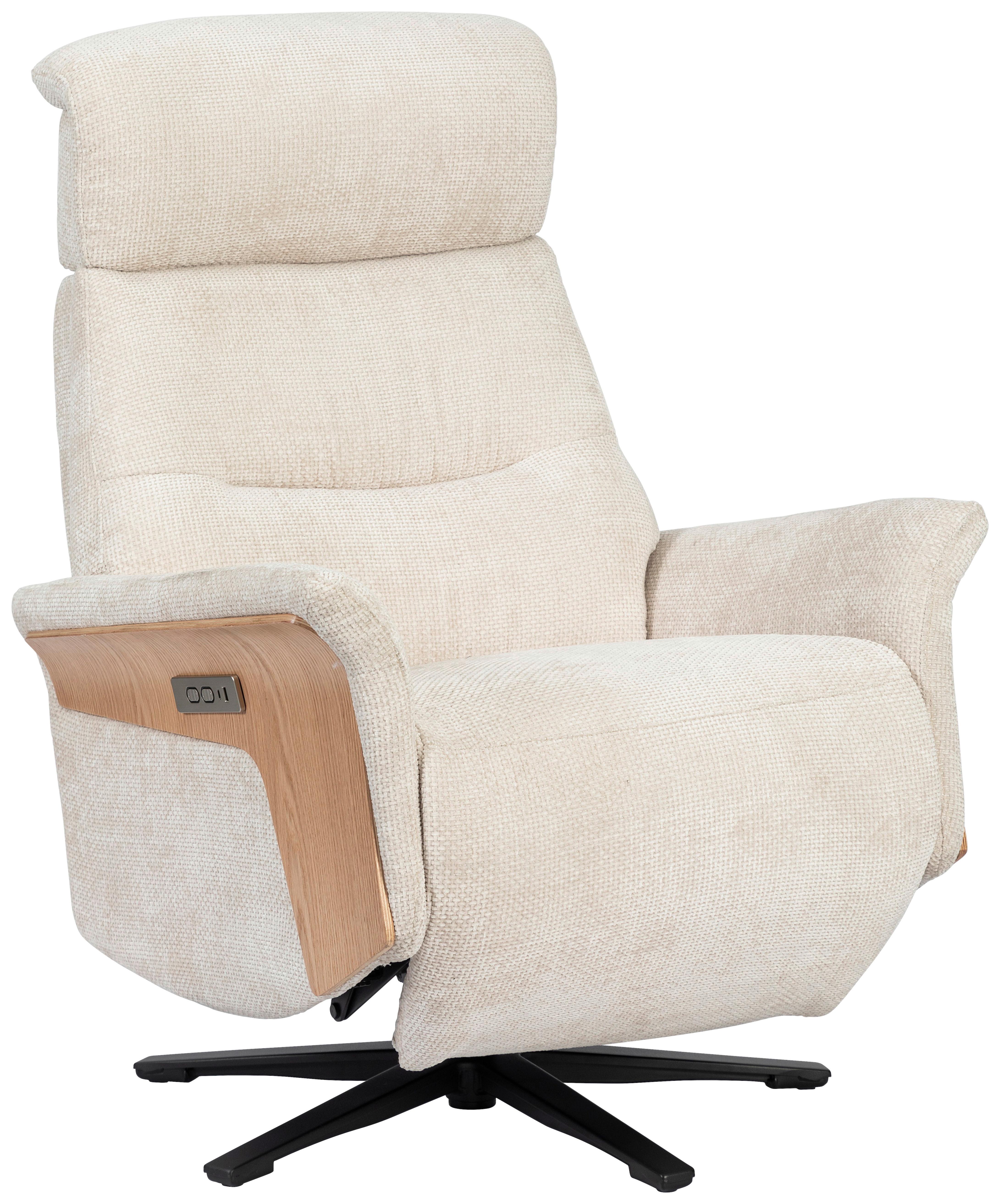 Fernsehsessel Rio - Eichefarben/Beige, MODERN, Holz/Textil (75/106/87cm)